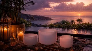 Be Still and Know That I AM | Healing Rain and Drone Sounds | Crystal Singing Bowls