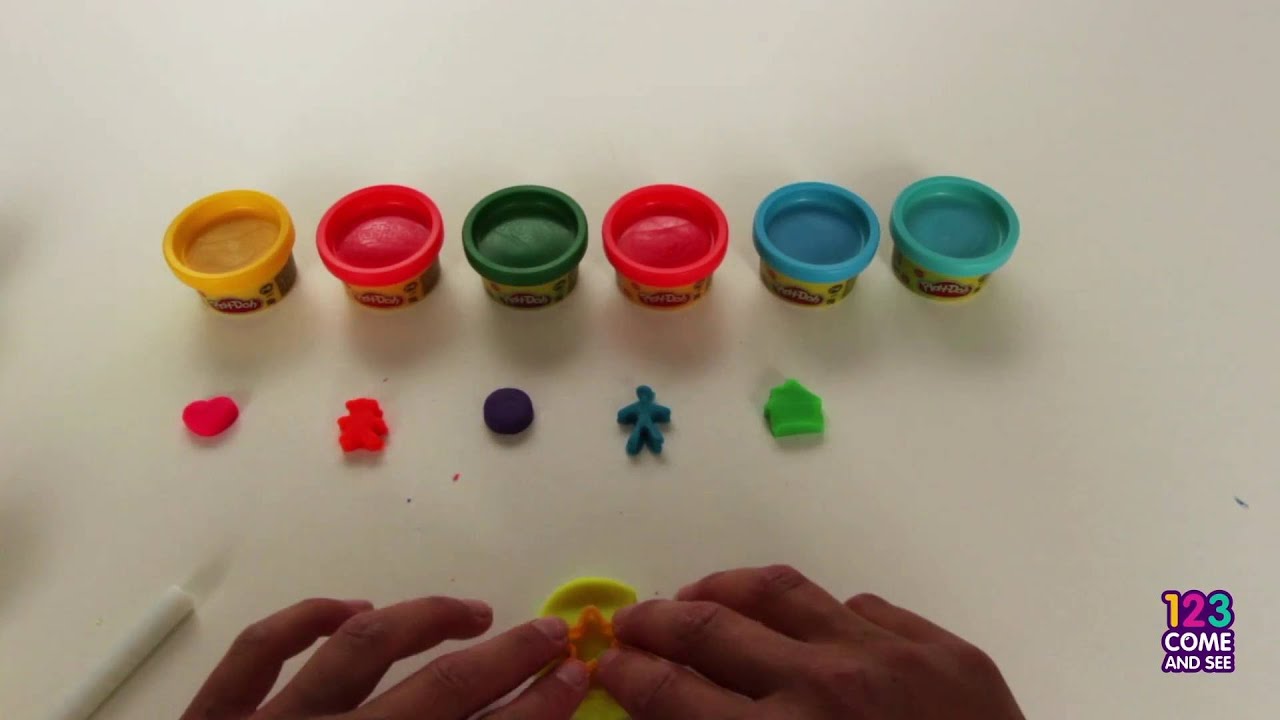 Fun and learning shapes and colours with Play-doh