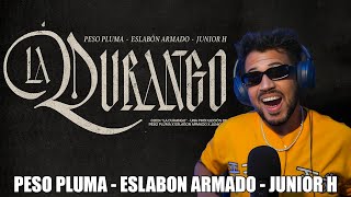 REACCIÓN a LA DURANGO (Lyric Video) - Peso Pluma, Junior H, Eslabón Armado