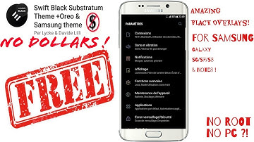 Swift black substratum theme for Samsung Galaxy S7/S8 & Note 8!!