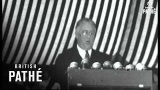 Roosevelt Speaks On Canada / America Frontier (1936)