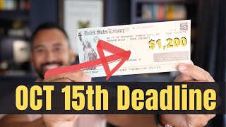 IRS: Claim Your $1,200 Stimulus Check By October 15