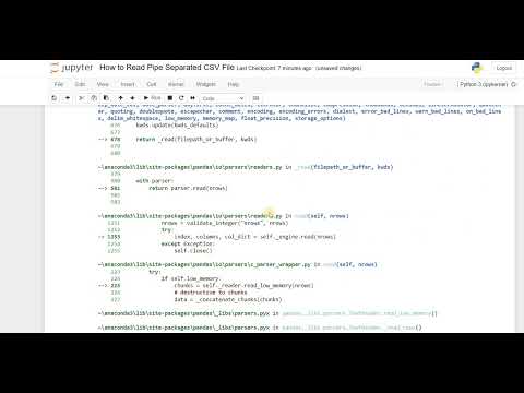 Python -How to Read Pipe (|) Separated CSV File