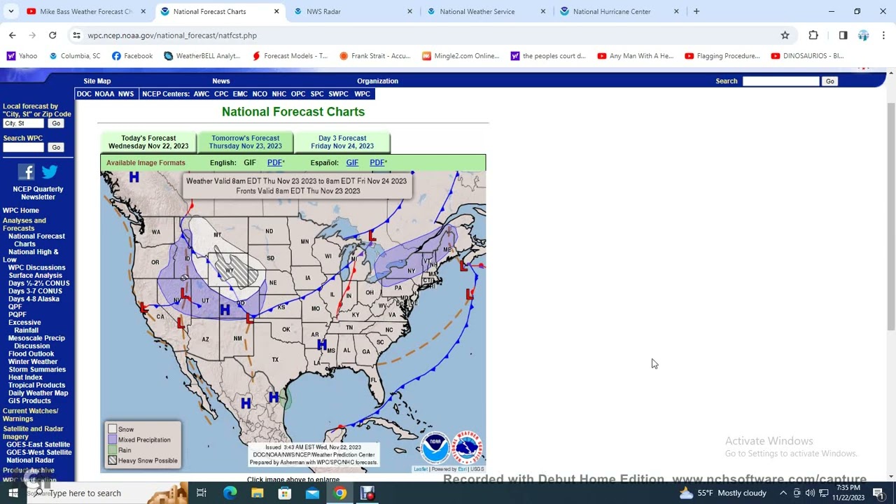 Local Forecasts + Tropical System in the Atlantic, Winter Storm Over Rock Mountains Regions of West!