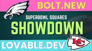 Bolt vs Lovable AI Coding Challenge - Superbowl Squares