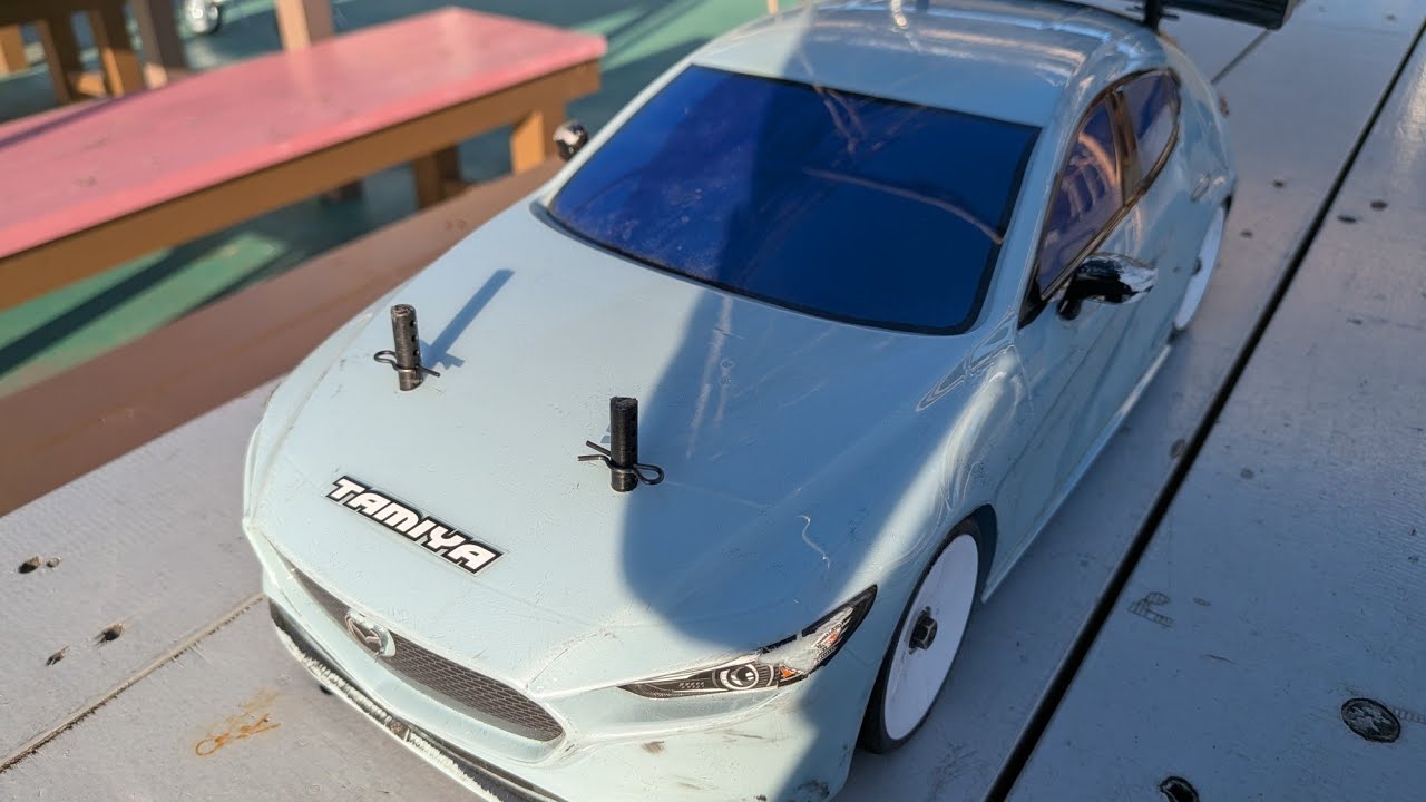 ラジコンパーク五霞に来てみた♪🎩17.5Tツーリングカーギヤ比4.0のTRF421にお買い物車で走ってみた♪🎩