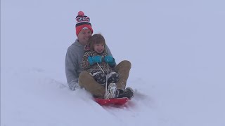 Kids enjoy snow day at Ken Caryl sledding hill