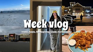 WEEK IN MY LIFE VLOG | thanksgiving, football game, shopping, beach, food &amp; more