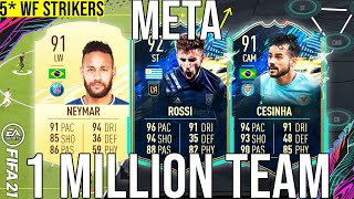 BEST META 1 MILLION COIN TOTS TEAM (5* WF STRIKERS) SQUAD BUILDER TO GET MORE WINS! - FIFA 21