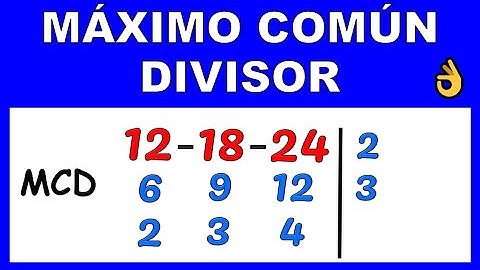 MAXIMO COMUN DIVISOR MCD
