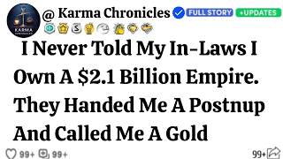 I Never Told My In-Laws I Own A $2.1 Billion Empire. They Handed Me A Postnup And Called Me A Gold