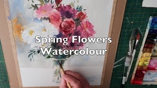 Watercolour Painting Flowers Loose Painting Technique