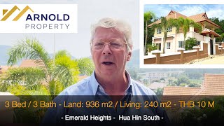 3 Bed 3 Bath Pool Villa For Sale - Emerald Heights, Hua Hin South - Thb 10 M Euro 275.000