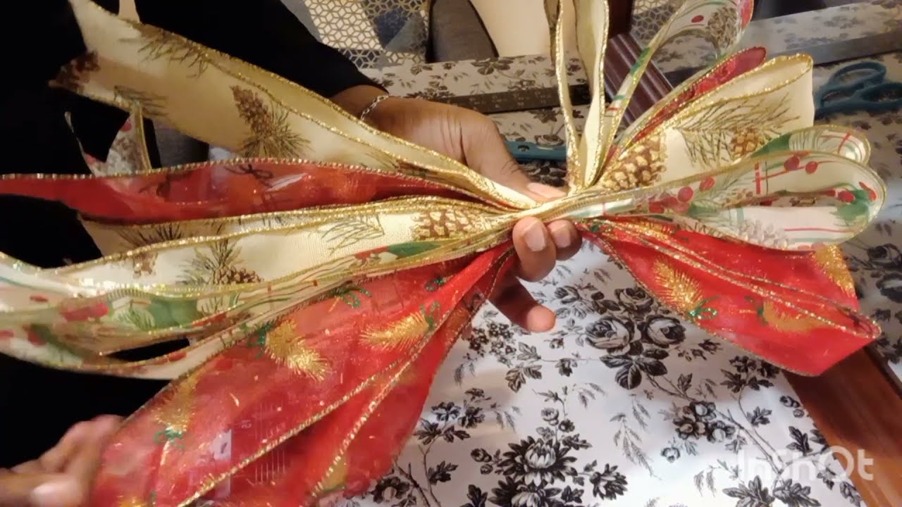 How To Make Christmas Bows D.I.Y Christmas Bow Bow Tutorial YouTube