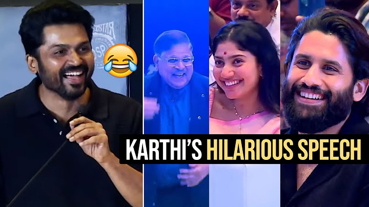 Actor Karthi Hilarious Speech @ #Thandel Tamil Trailer Launch Event | Sai Pallavi | Naga Chaitanya