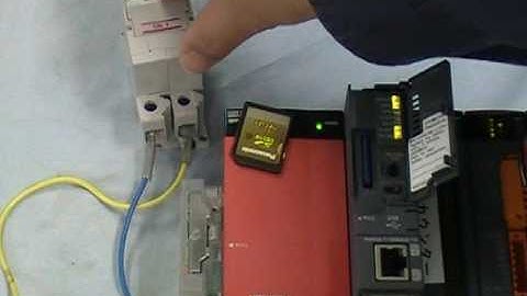 How to change PLC program by SD card. Mitsubishi Q-CPU (Please turn on Subtitle.)