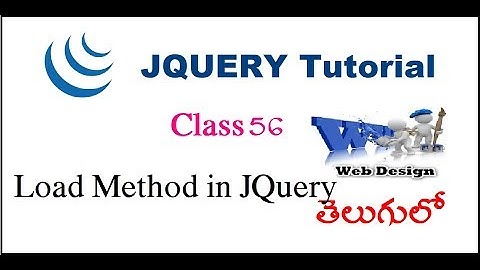 Load Method in JQuery Telugu  | VLR Training Class 56