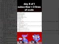 Day 8 Of 1 Subscriber = 1 Line Of Code #coding #python #programming