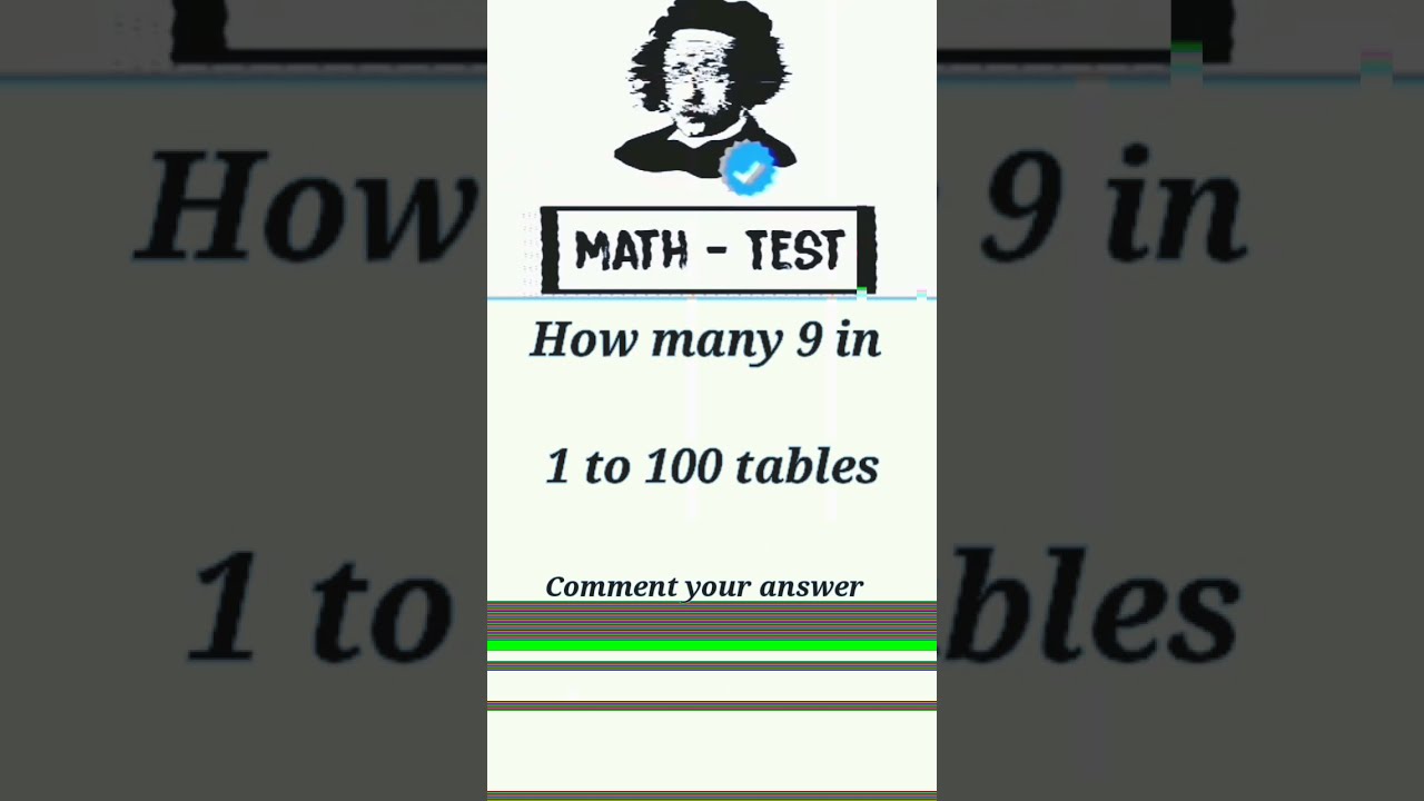 How Many 9 In 1 To 100 Math Quiz Tricks Puzzles Shorts