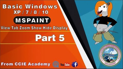 Microsoft Windows 10 Paint  View Tab Zoom | show hide | Display