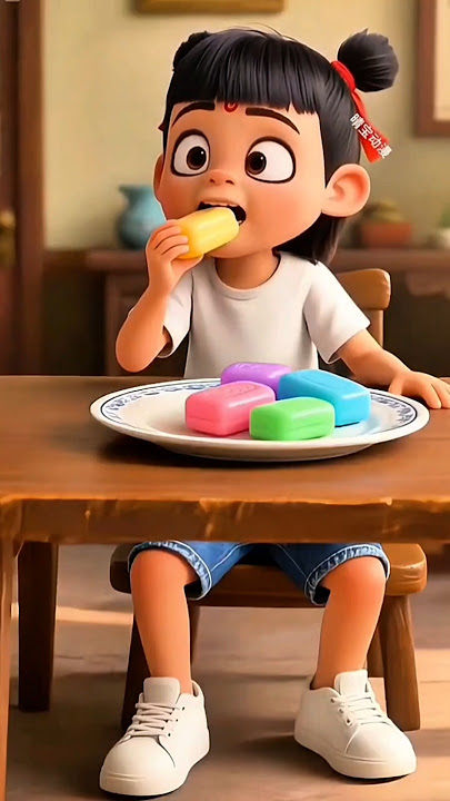 Nezza Bisa Makan Sabun Warna Warni! #shorts #animasi #kartun