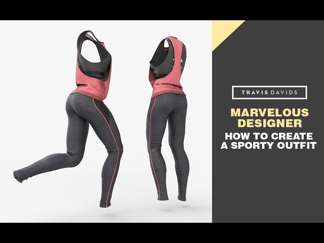 Making sport bra in Marvelous Designer Timelapse 