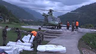 बाढीपहिरो पीडितको उद्धार र राहत वितरणमा नेपाली सेना #nepalarmy #melamchi