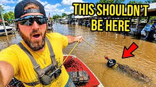 Magnet Fishing a Flooded Marina… I Should NOT Have Pulled This Up