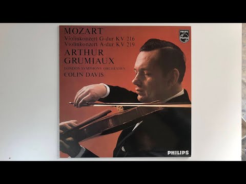 グリュミオー モーツァルト ヴァイオリン協奏曲 5番 イ長調 1961
