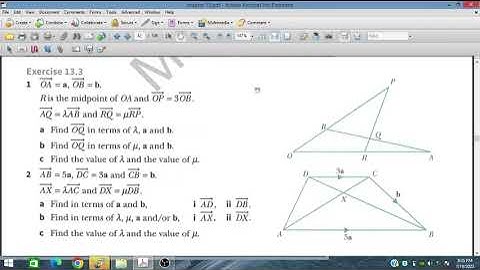 Ex13.3, Vector Geometry, Additional Mathematics 4037, IGCSE and O Level