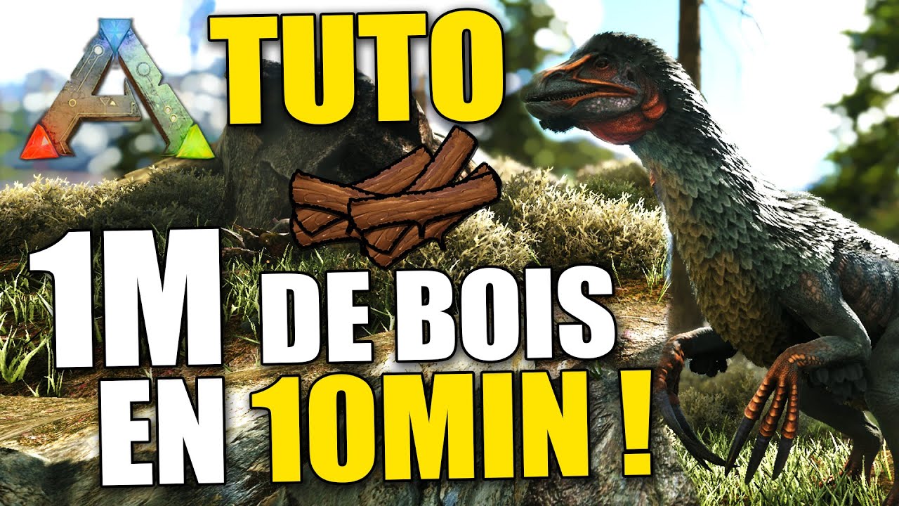 ARK Tuto - 1MILLION DE BOIS EN 10MIN ! RÉCOLTE DU BOIS OPTI Fr