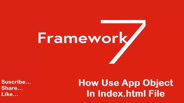#Framework7 Tutorial #1: How to Use App Object into index.html file