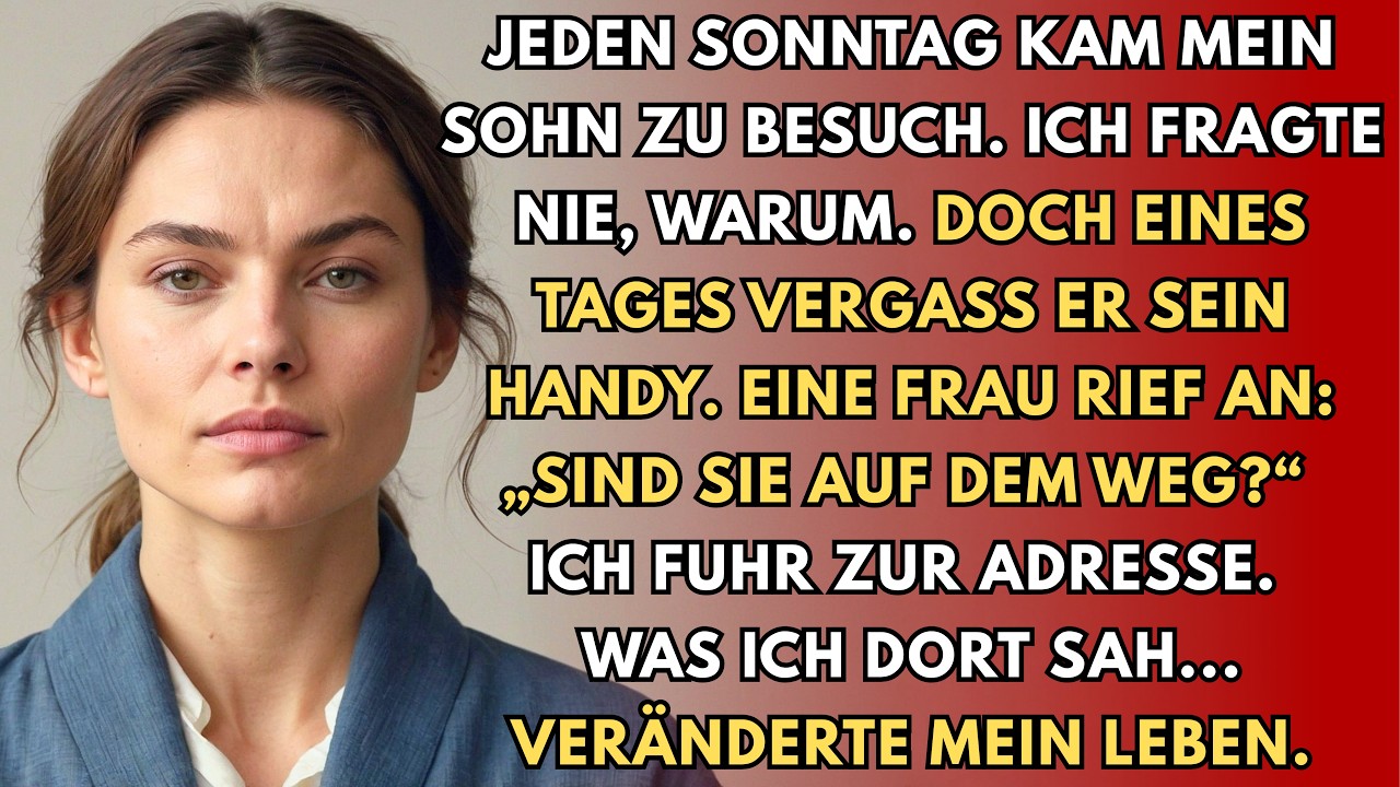 Ich dachte, mein Sohn käme jeden Sonntag, um mir auf dem Dachboden zu helfen. Bis ich an einem Morgen zufällig sein vergessenes Handy ans Ohr hielt und eine fremde Frauenstimme sagte: „Ich habe...