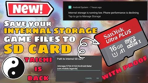 *NEW* GAME DATA/OBB FILES MOVE TO SD CARD w/proof | Save Your Internal Storage | The Taichi Is Back
