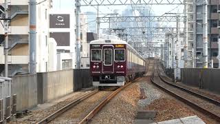 【フルHD】阪急電鉄宝塚線7000系(急行) 三国(HK41)駅通過