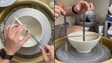 613. Using Hsin Tools to Trim a 6” bowl with Hsin-Chuen Lin 林新春 示範如何用自己設計開發的工具修碗坯