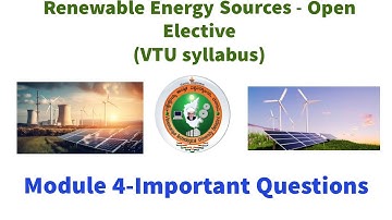 Module 4  Important repeated Questions and Answers Renewable Energy Source RES VTU open elective_BE