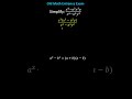 Math Challenge: Simplify a Rational Expression by Factoring #maths #math