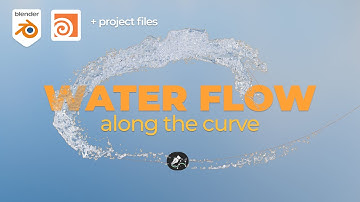 Liquid Flow Simulation Along Curve | Blender & Houdini Project Files