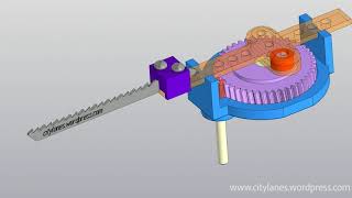 Механизм электрического лобзика. Mechanism of electric jigsaw.