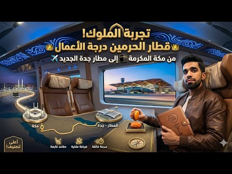 تجربة درجة الأعمال بقطار الحرمين من مكة إلي المطار 🇸🇦 بسرعة الصاروخ 🚀