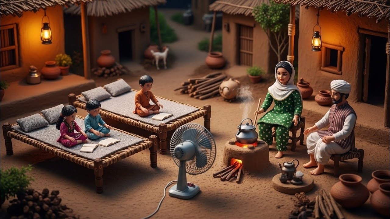 Village Doll Family Daily Routine | Morning to Night Rural Life Vlog