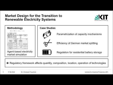 Market Design for the Transition to Renewable Electricity Systems