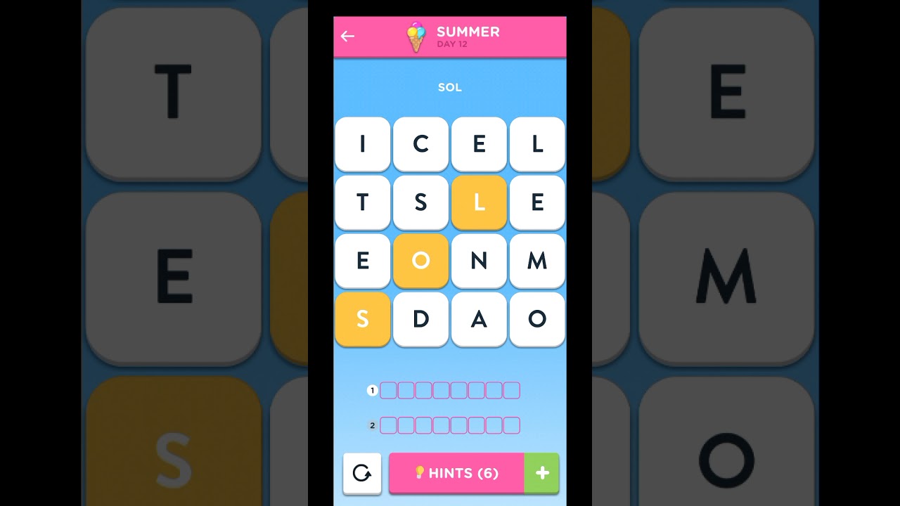 WordBrain 2 Summer Event July 14 2021 | Wordbrain 2 Summer Event Day 12 Answers
