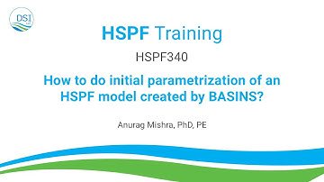 HSPF340: Reviewing the HSPF model created by BASINS.