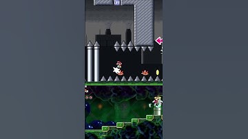 SHELL JUMPS with a CRAZY TWIST - Kaizo #shorts #smw #kaizo #super #mario #world #nintendo #speedrun