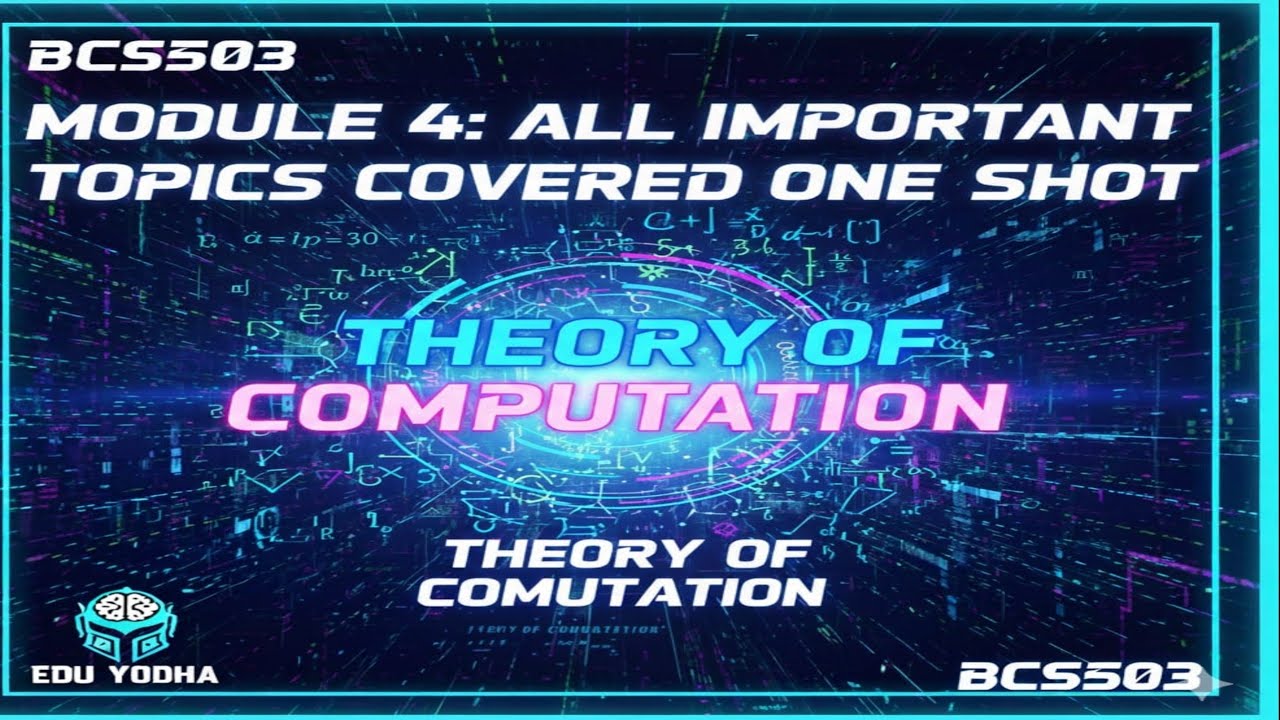 VTU toc|Bcs503 module 4 complete in one shot|vtu 5th sem toc module 4|module 4|vtu 5th sem|edu yodha