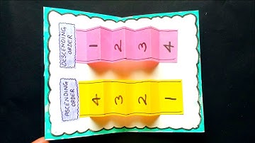 ascending and descending order / math tlm for primary school / math project / school project ideas