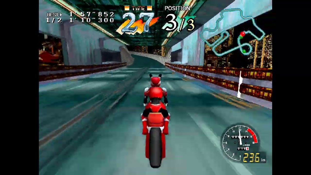 Cyber Cycles - Circuito expert | Namco System 22 - 1995 - YouTube