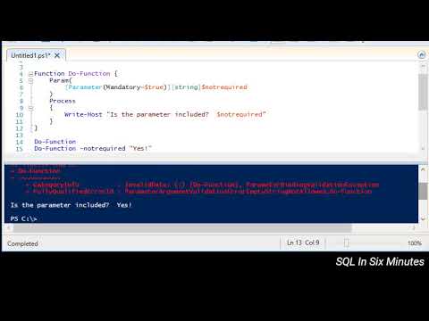 Require A Parameter For A PowerShell Function